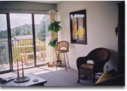 Sechelt condo rental with private balcony, view