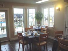 Oceanfront dining at Eastern Passage B&B